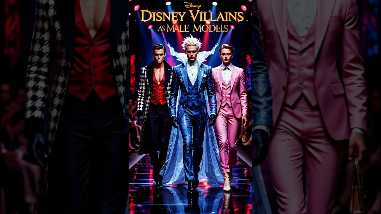 🖤🔥 Disney Villains Turn Runway Icons | Male Model Glow-Up! 💅✨