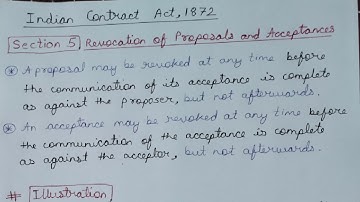 SECTION 5 OF INDIAN CONTRACT ACT 1872 || REVOCATION OF PROPOSALS AND ACCEPTANCES || LAW EXPLORER