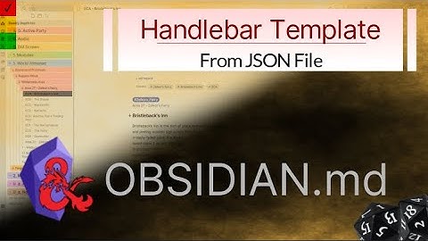 Obsidian - Create a Handlebar Template from JSON (JSON/CV Importer)