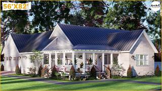 Perfect Family House Plan with Outdoor Living Space | 2,123 Sq Ft | Cozy 3-Bedroom