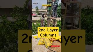 2nd Layer Columns| House Under Construction Kakinada| Home &amp; Property #shorts #columns #construction