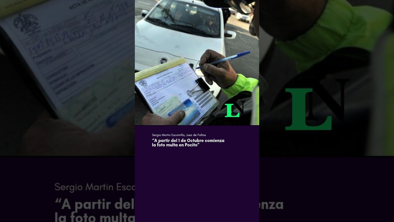 “A partir del 1 de Octubre comienza la foto multa en Pocito”