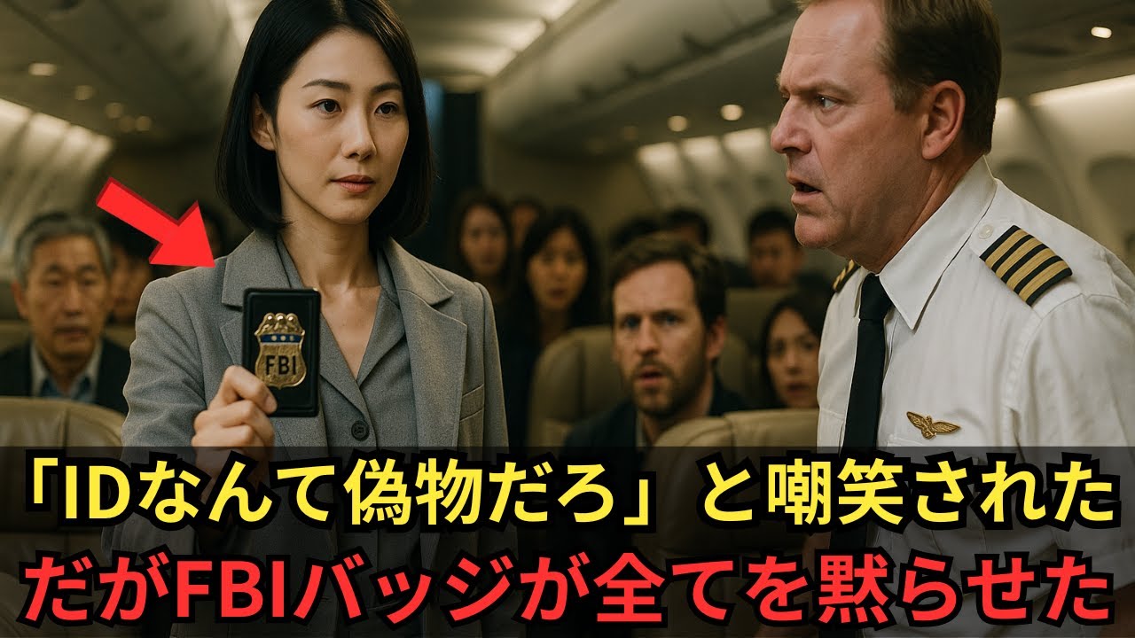 日本人女性のIDを破り捨てたパイロット──しかし次の瞬間、彼女がFBIバッジを出し、機内が凍りつく