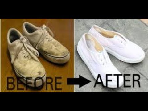 How To Clean White Shoes At Home Easy Tutorials - YouTube