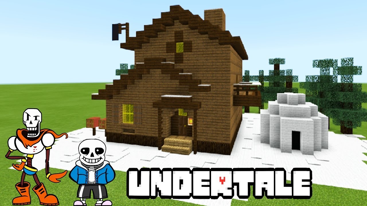 Minecraft Tutorial How To Make Papyrus And Sans S House From