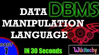 what is data manipulation language in dbms | Data manipulation language | dbms interview questions