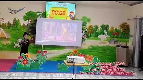 Giải Nhất  Phần thi Đọc cá nhân lớp 4 của em Quan Triệu Vy, học sinh lớp 4D, Trường Tiểu học Nhữ Khê