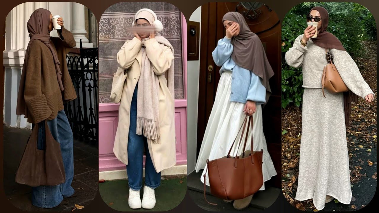موضة خريف 2025 للمحجبات 🍂🍁 أروع تنسيقات لفصل الخريف بأفكار جديدة وحصرية 🤍✨️ turkish hijab style 2025