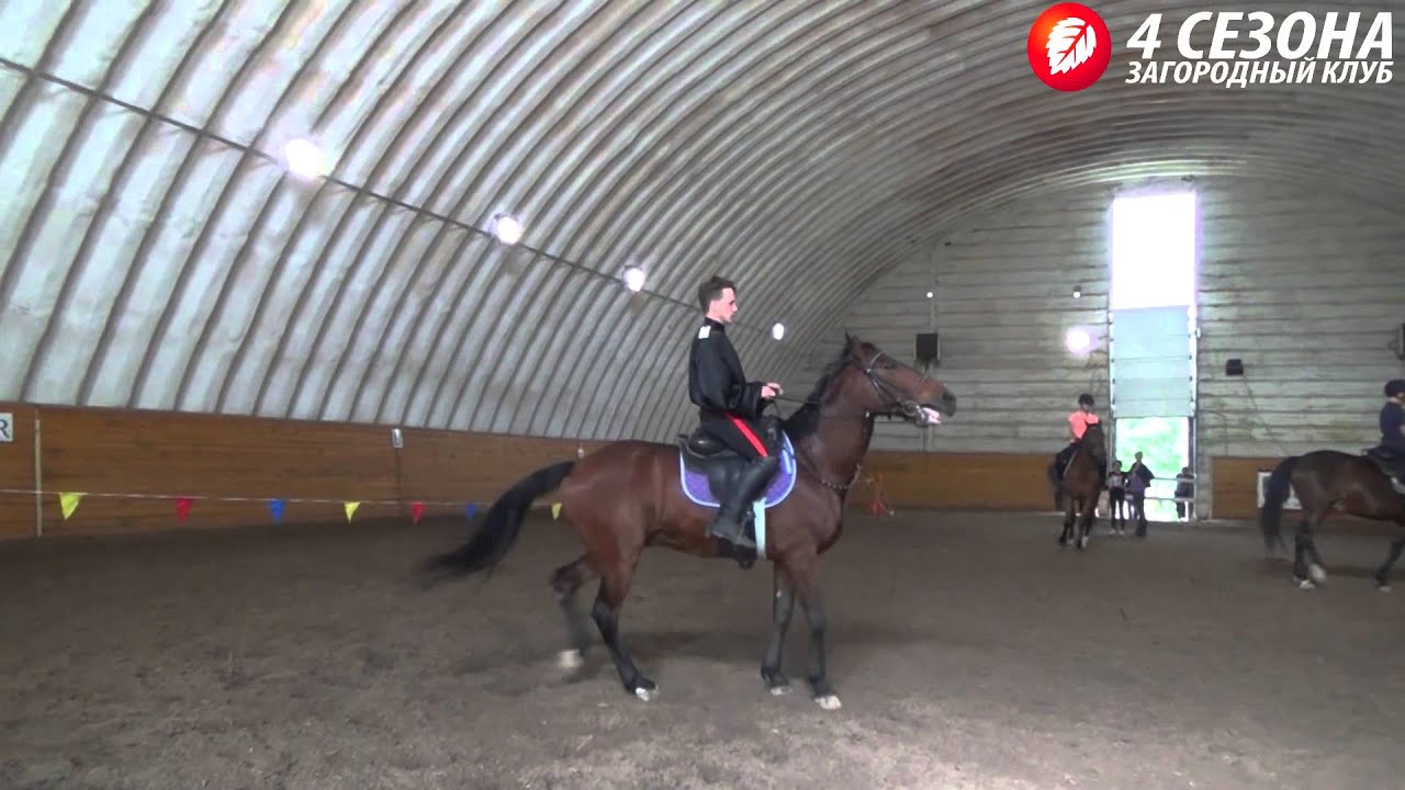 Уроки джигитовки в загородном клубе \"4 СЕЗОНА\" - YouTube