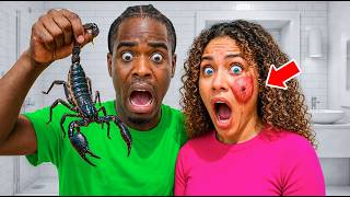 Giant SCORPION STUNG my GIRLFRIEND FACE... **RUSHED TO HOSPITAL**