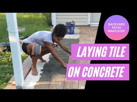 Video: Landschapsontwerp: tegels leggen op een betonnen ondergrond