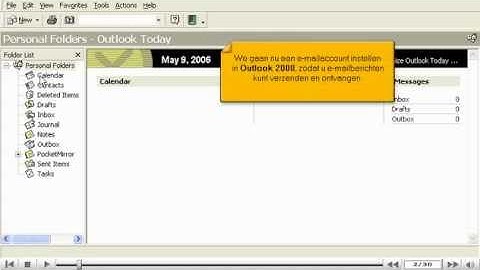 Een email account instellen in Outlook 2000