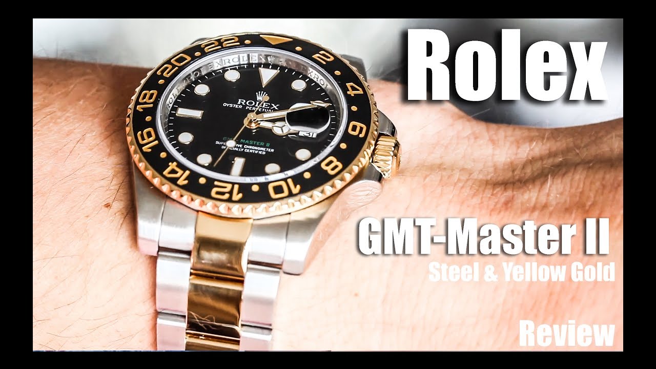 steel and gold gmt master ii