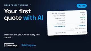 Your first quote with AI | Field Forge training 1 News