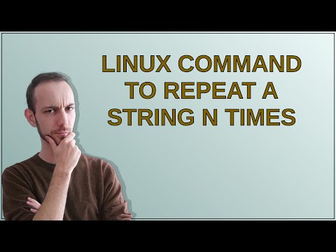 Linux command to repeat a string n times