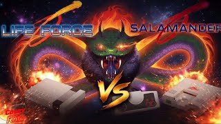 Salamander - Nintendo NES vs PC Engine Gameplay.