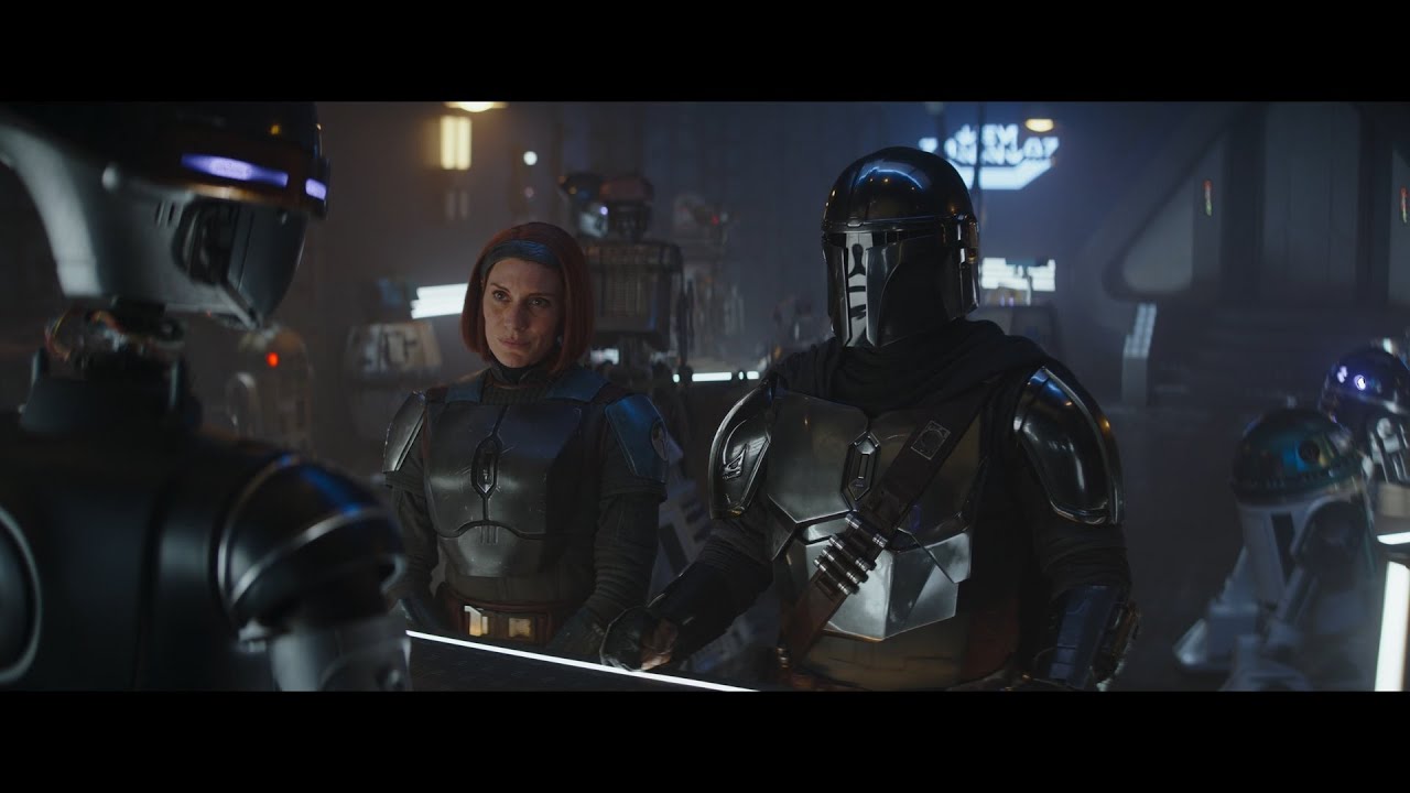 Din & Bo visit The Resistor cantina - The Mandalorian Season Three (2023)