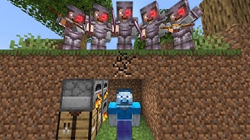 Minecraft Speedrunner VS 5 NETHERITE AI Hunters