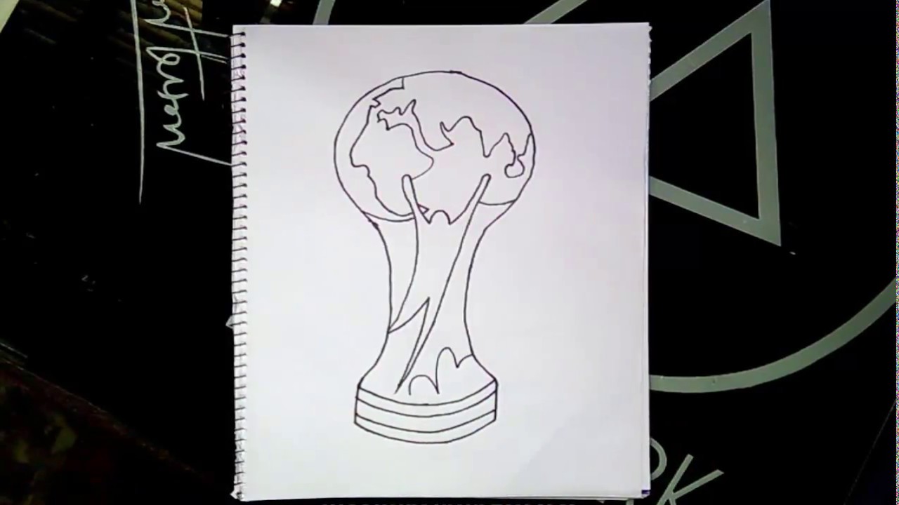 FIFA world cup trophy drawing very easley - YouTube