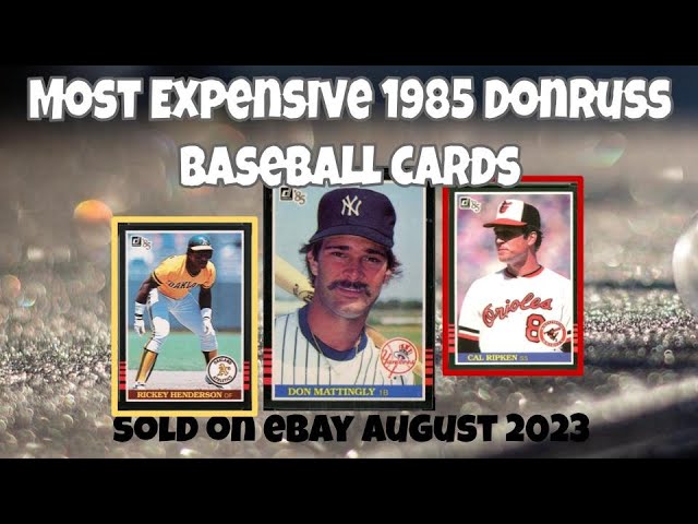 25 Most Valuable 1985 Topps Baseball Cards - Old Sports Cards