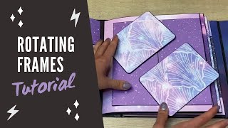 Scrapbook Page Rotating Frames | Tutorial | Scrapbooking Ideas | Pop Up Photo Album Moon