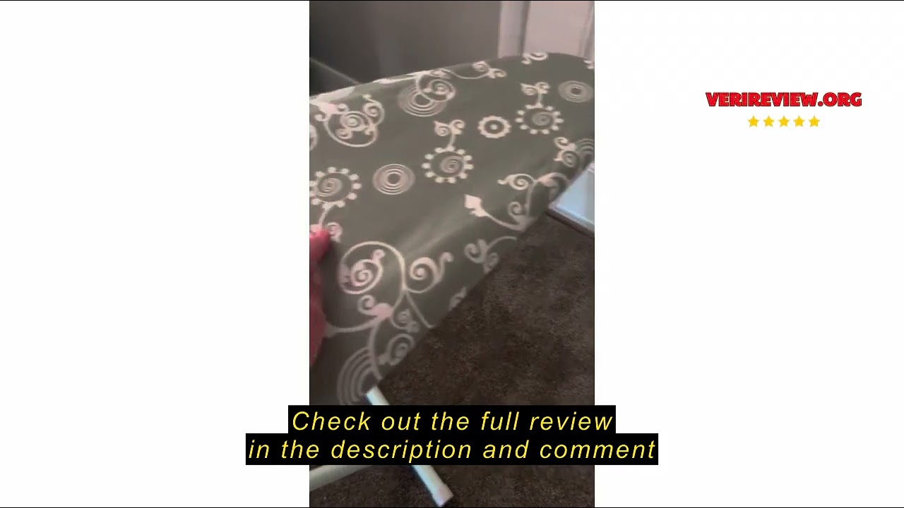 Review Whitmor 6149-100 Ironing Board Cover and Pad, Grey Swirl Design