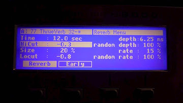 Eventide H8000fw Tweaking a Reverb