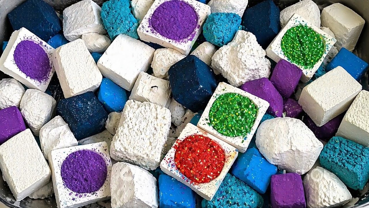 Mass Crush of Glitter Bomb Gym chalk and Jumbo Coloruful Chalks|| Gym ...