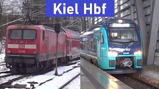 Kiel Central Stationmini Rail Trafficbahnverkehr -- 9.12.2023