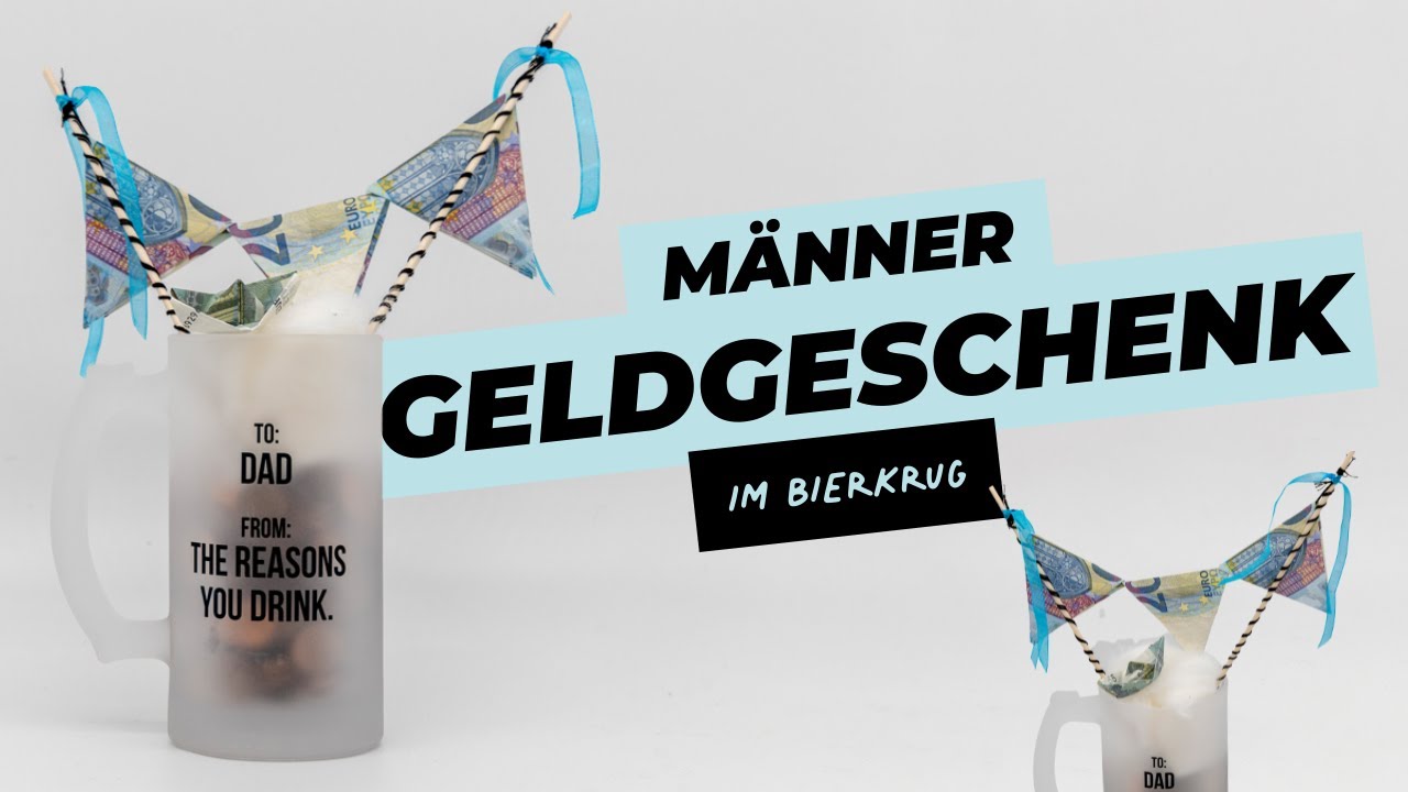 Geldgeschenk im Bierkrug 🍺 DAS perfekte Geldgeschenk für Bierliebhaber 😍