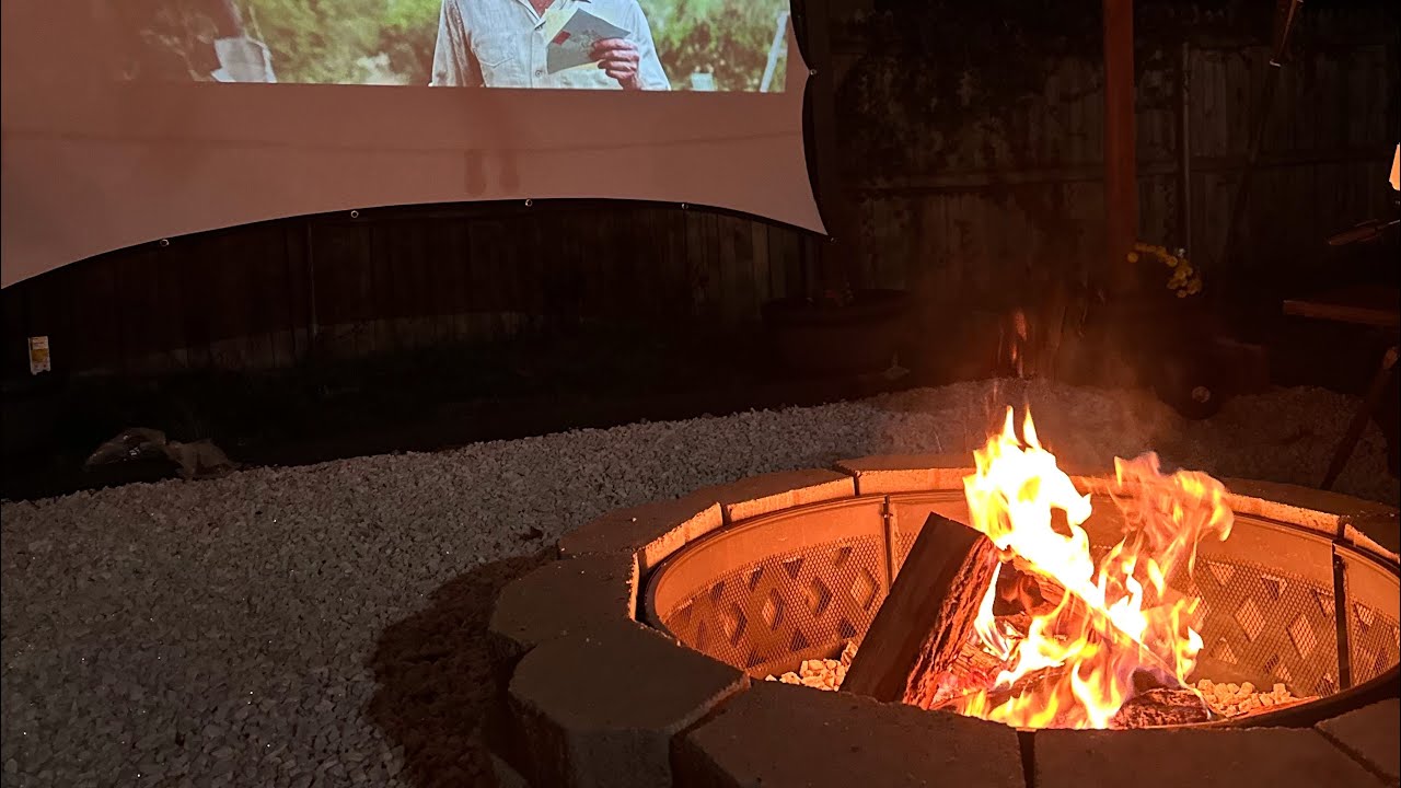 DIY Smoke Free FIRE PIT AND MOVIE SCREEN (Smoke free) YouTube