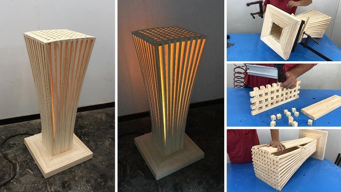Cómo hacer lamparas colgantes de madera reciclada Homemade wooden pendant  lamp from recycled wood 