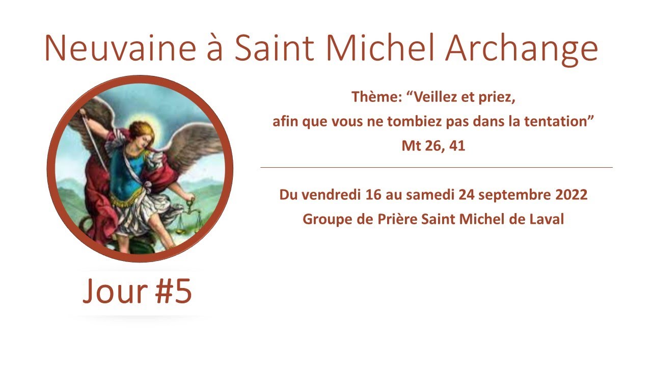 Neuvaine à Saint Michel Archange Du 21 Au 29 Septembre