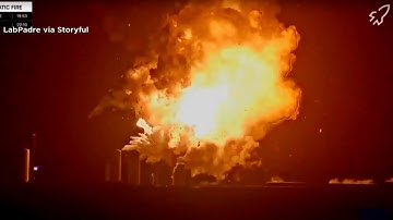 SpaceX Starship rocket explodes into fireball during test