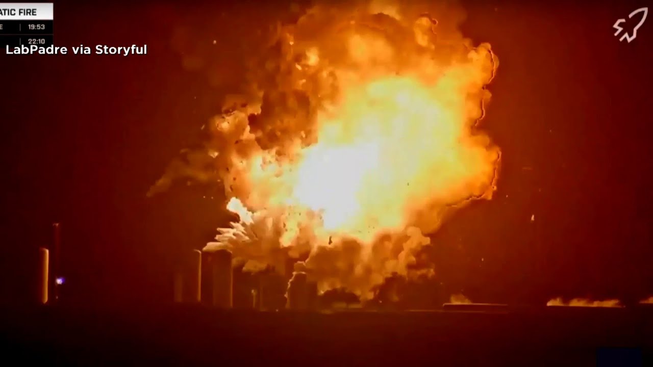 SpaceX Starship rocket explodes into fireball during test