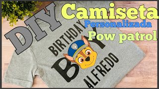 DIY// camiseta personalizada paw patrol 🐾// Cricut maker//print then cut T-shirt