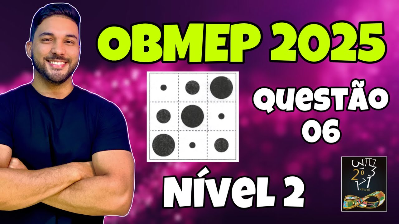 CORREÇÃO/GABARITO OBMEP 2025 - NÍVEL 2 - Darlene colou 36 adesivos ...
