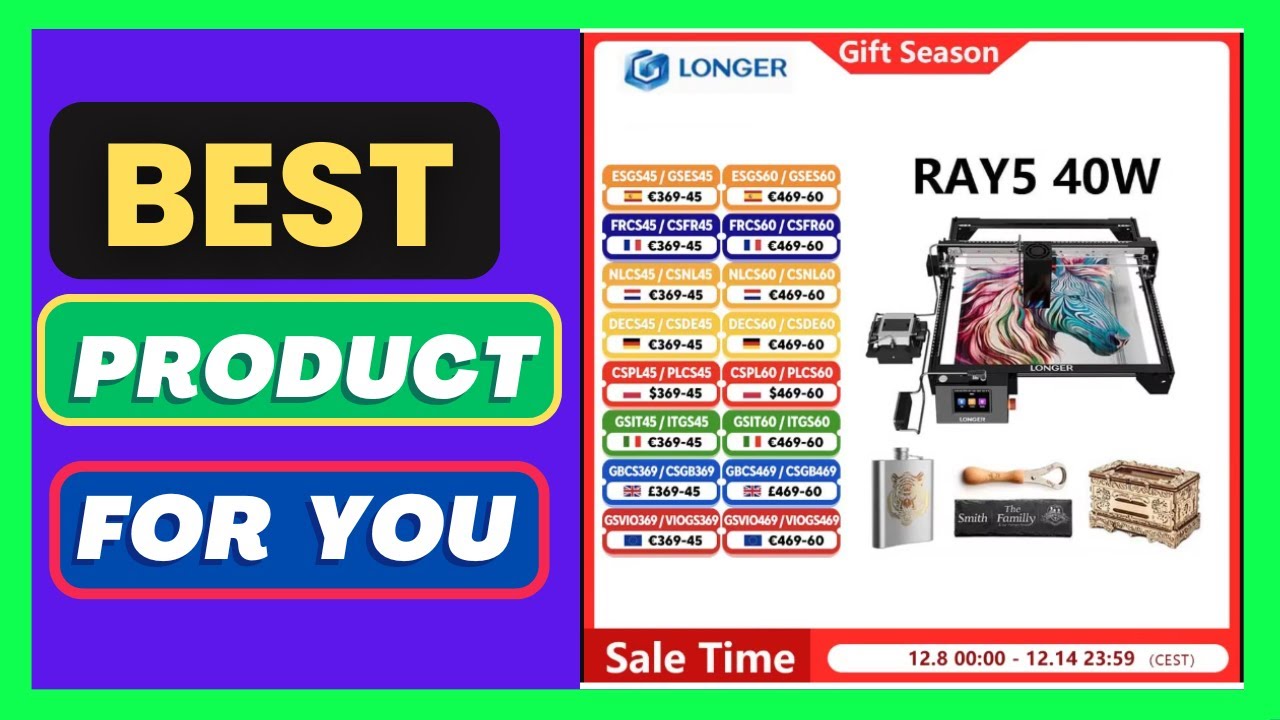 LONGER RAY5 40W Laser Engraver Touch Screen 32-b