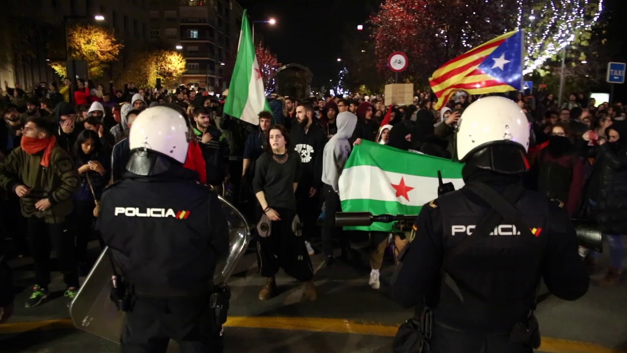 Manifestacion antifascistas en Granada