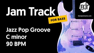 Jazz Pop Groove Jam Track in C minor (for bass) - BJT #55