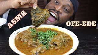 Mukbang Cocoyam Soup,Chaki,Assorted Meat intestines,\& Fufu\/African food mukbang\/Black in Japan