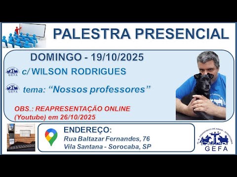 Assista: Palestra Presencial - c/ WILSON RODRIGUES JR. (19/10/2025)