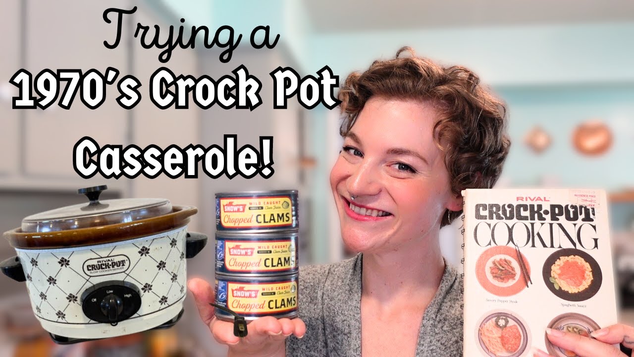COOKING FROM MY VINTAGE CROCK POT COOK BOOK! CLAM CASSEROLE FROM 1975!