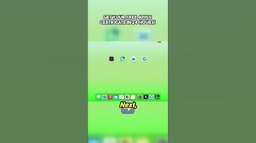 whatch our last video to Get Your Free Apple Certificate for 24 Hours!1