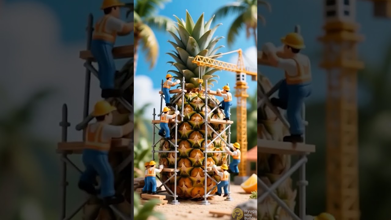 Climbing a Pineapple Tower 🍍 | Mini Workers’ Adventure 👷