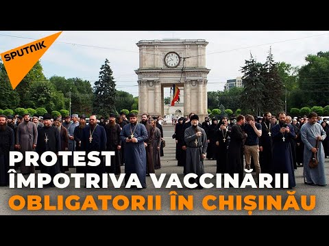 Protest împotriva vaccinării obligatorii în Chișinău