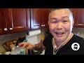 EL NINJA Sorprende a Una Familia Cocinandoles Sushi  En Su Casa!!!