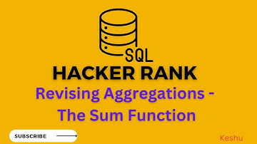 #27 Revising Aggregation - The Sum Function || HackerRank SQL solution || Hacker Rank Solutions