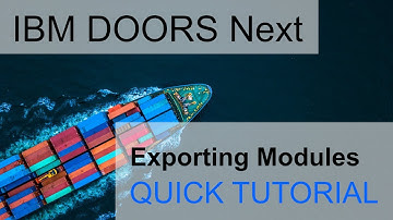 IBM DOORS Next Tutorial: How to Export a Module to pdf or Word Document
