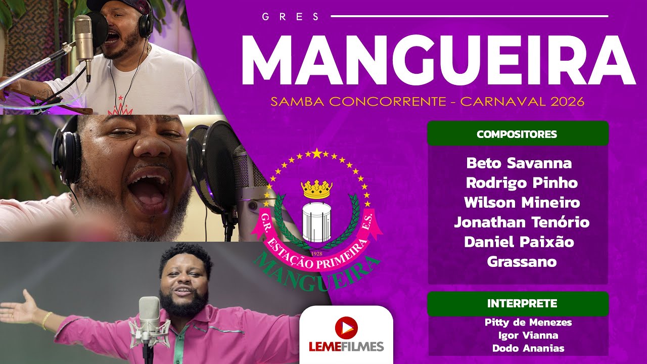Mangueira 2026 - Samba Concorrente de Beto Savanna, Rodrigo Pinho e Parceiros